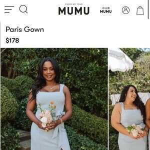 Paris Gown - Steel Blue